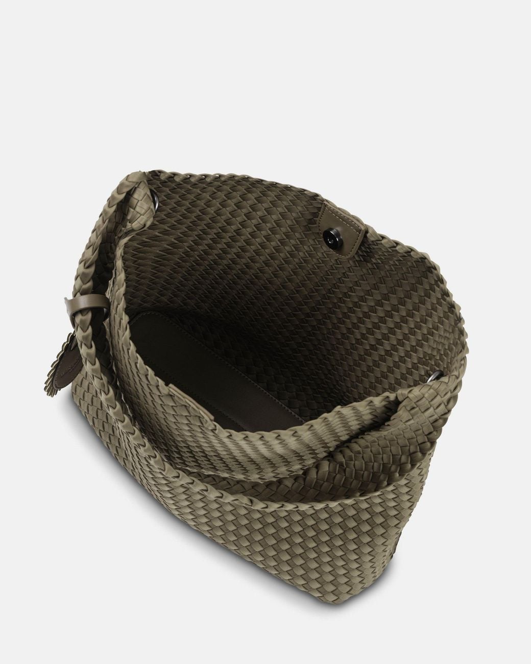 Ilse Jacobsen Green Braided Woven Shell Tote Bag
