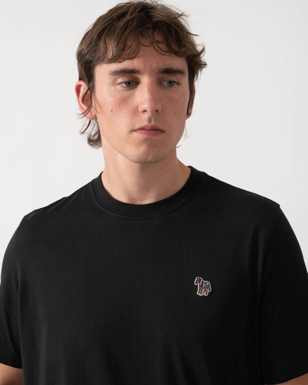 Paul Smith Black Ps Regular Fit Cotton Zebra Logo T-Shirt for men