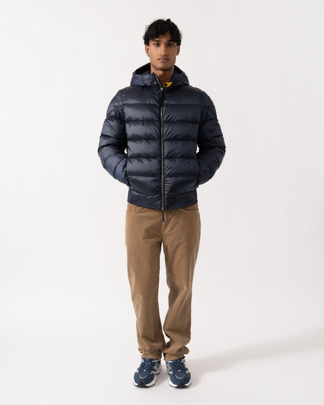 Parajumpers Blue Pharrell Hooded Down Bomber Jacket for men