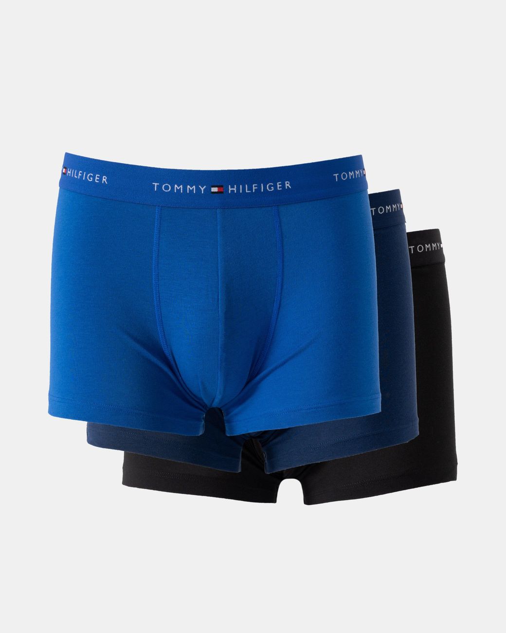 Tommy Hilfiger Blue 3 Pack Dyed-To-Match Trunks for men
