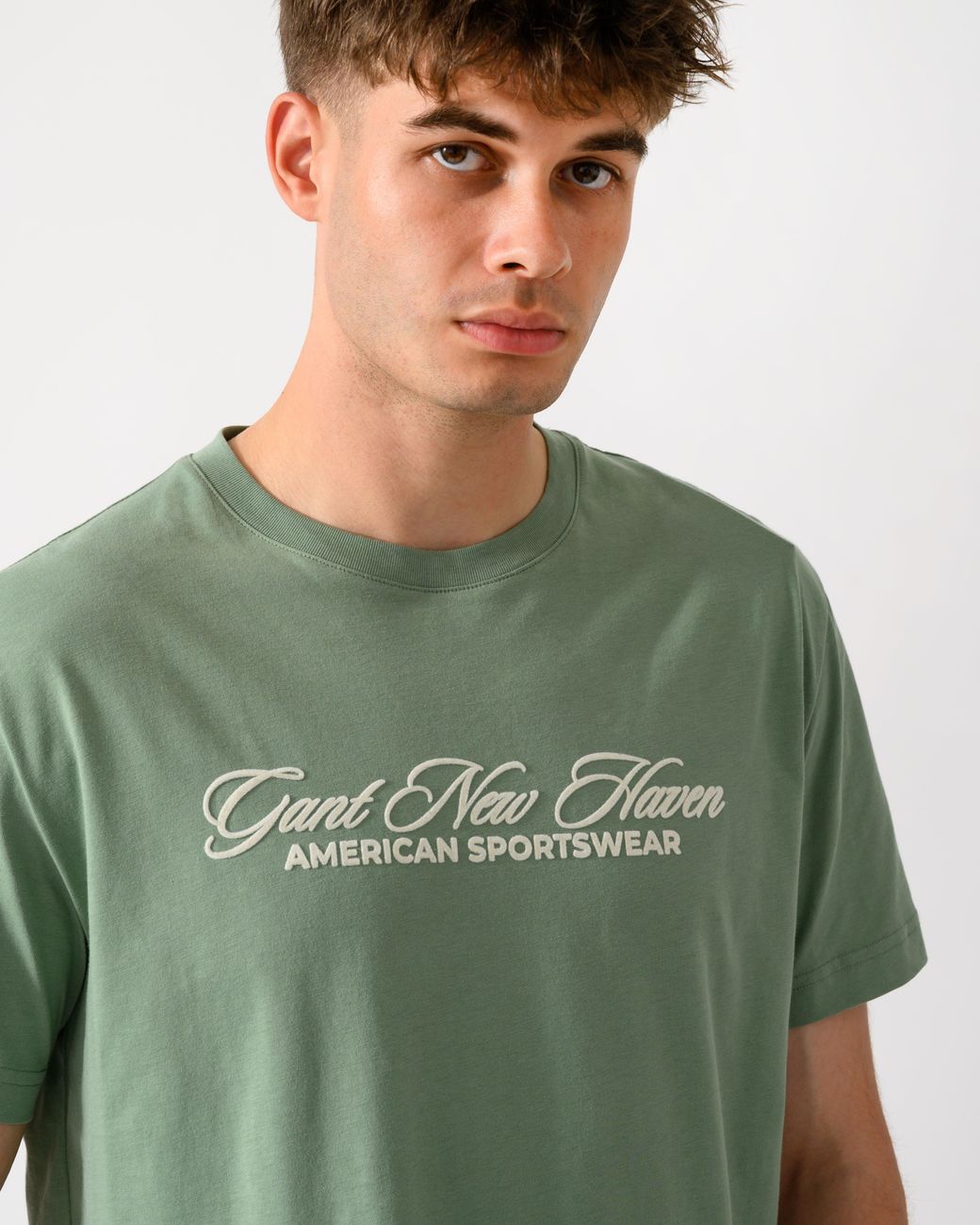 Gant Green Logo Graphic Short Sleeve T-Shirt for men