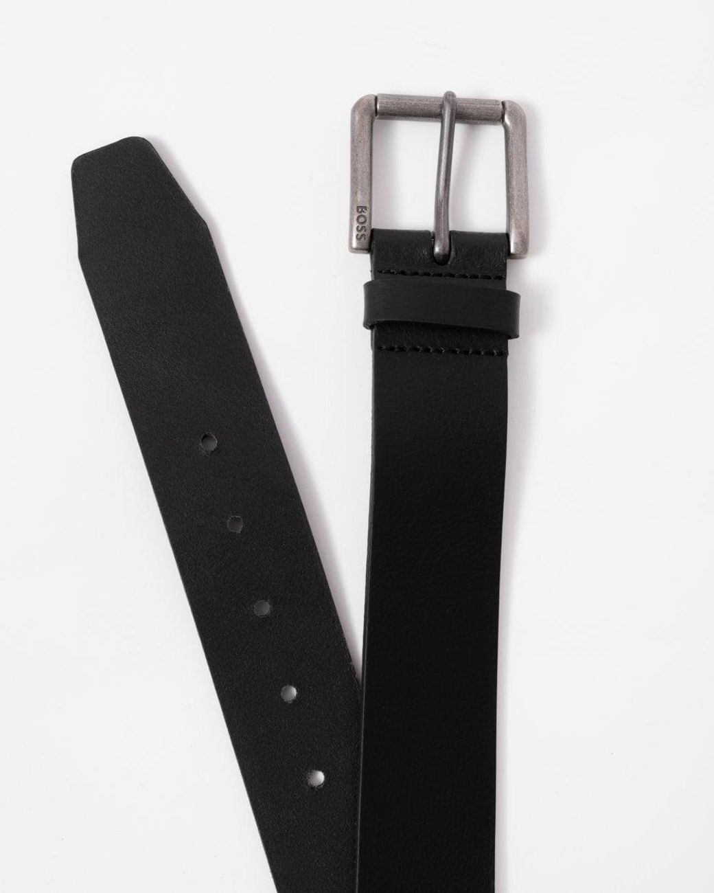 Boss Black Joris Italian Leather Belt With Engraved Buckle for men