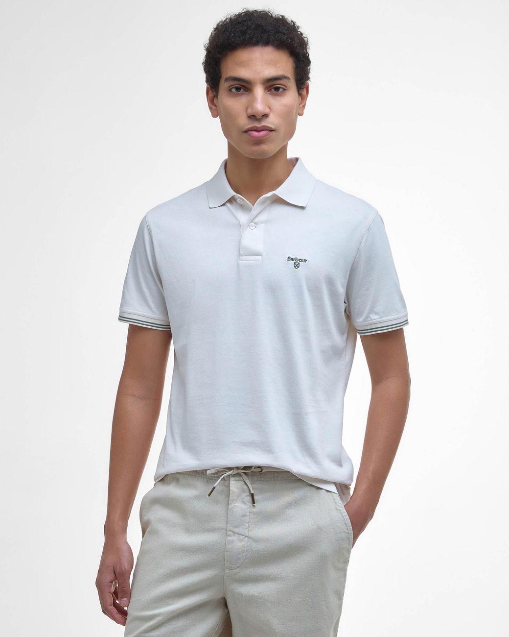 Barbour White Austwick Polo Shirt for men