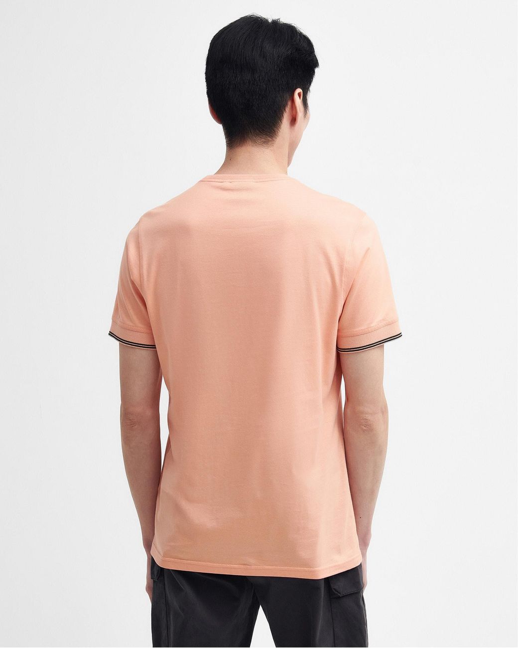 Barbour Pink Philip Tipped Cuff Tailored T-Shirt for men