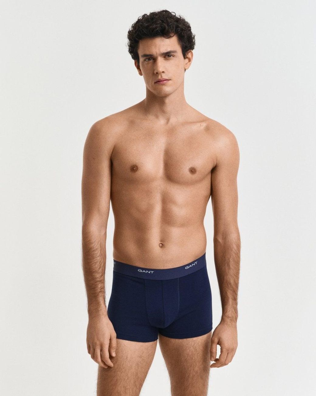 Gant Blue 3-pack Core Trunks With Logo Waistband for men