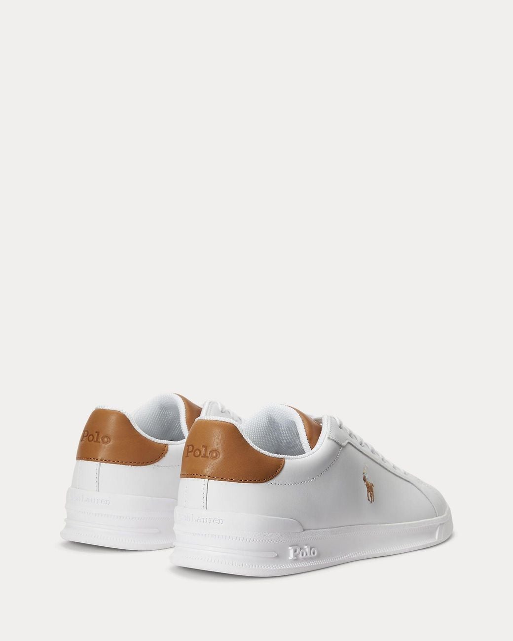 Ralph Lauren White Heritage Court Ii Leather Sneaker for men