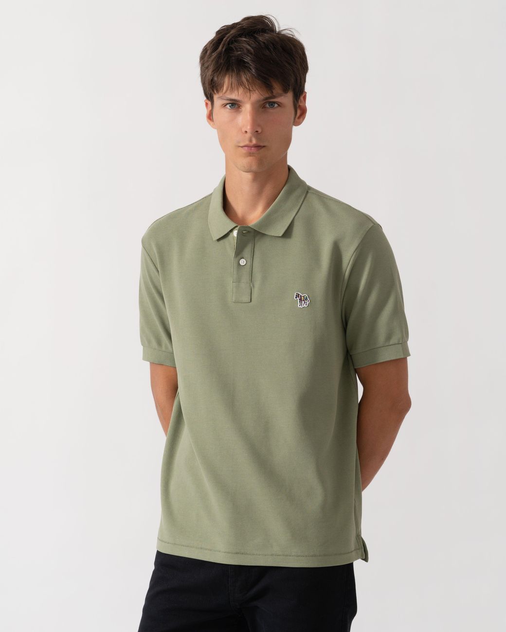 Paul Smith Green Ps Regular Fit Short Sleeve Organic Cotton Zebra Polo Shirt for men