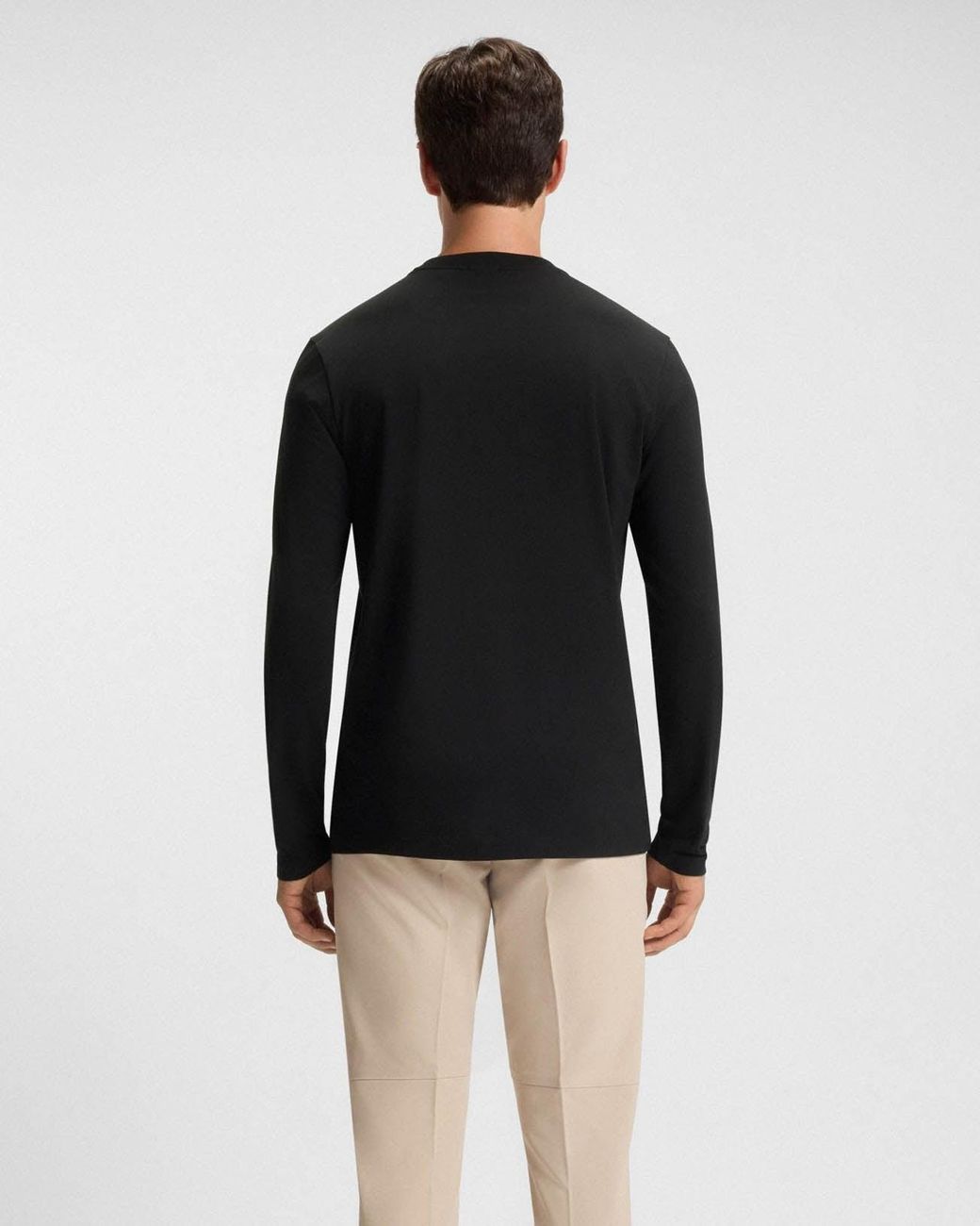 Boss Black Tee Stretch-Cotton T-Shirt With Contrast Logo for men