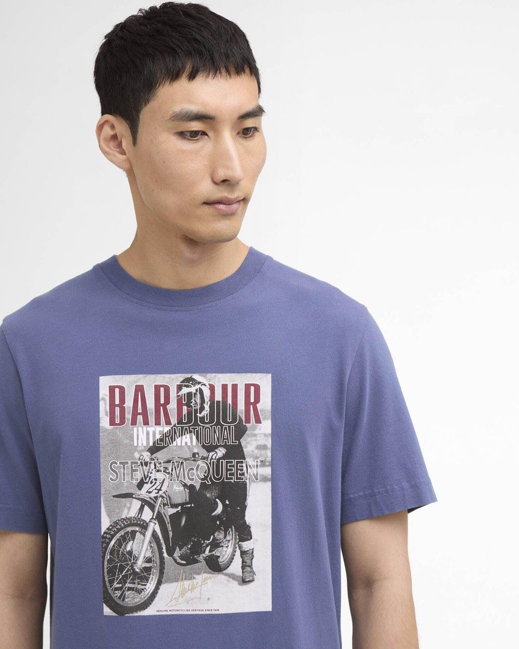 Barbour Blue Arnes Photographic T-Shirt for men