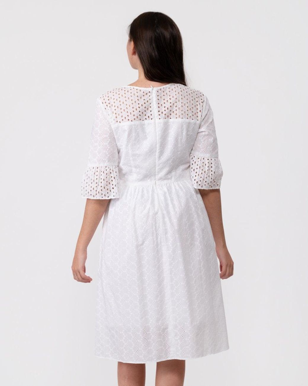 Boss White Boss Casual Abroidita Dress