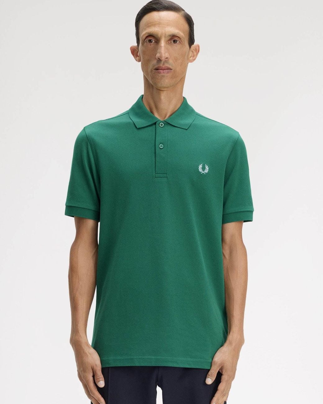 Fred Perry Green Plain Signature Polo Shirt for men