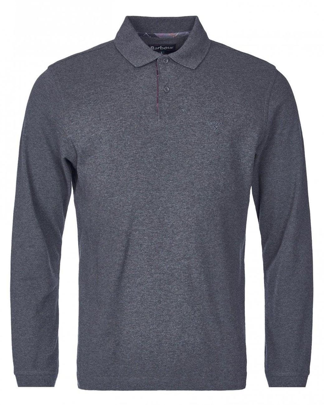 Barbour Blue Sports Long Sleeve Polo Shirt for men