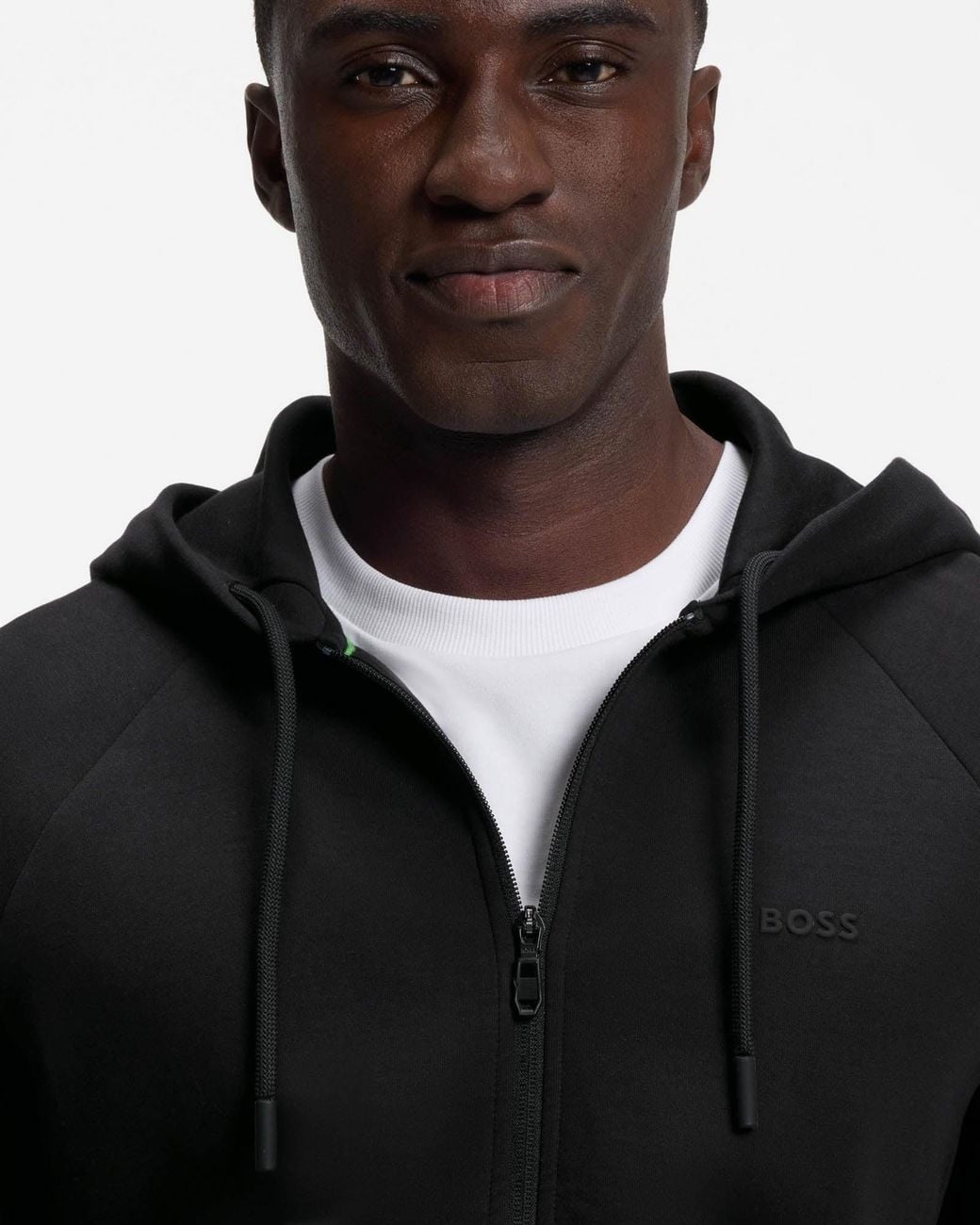 Boss Blue Saggy Zip Hoodie for men