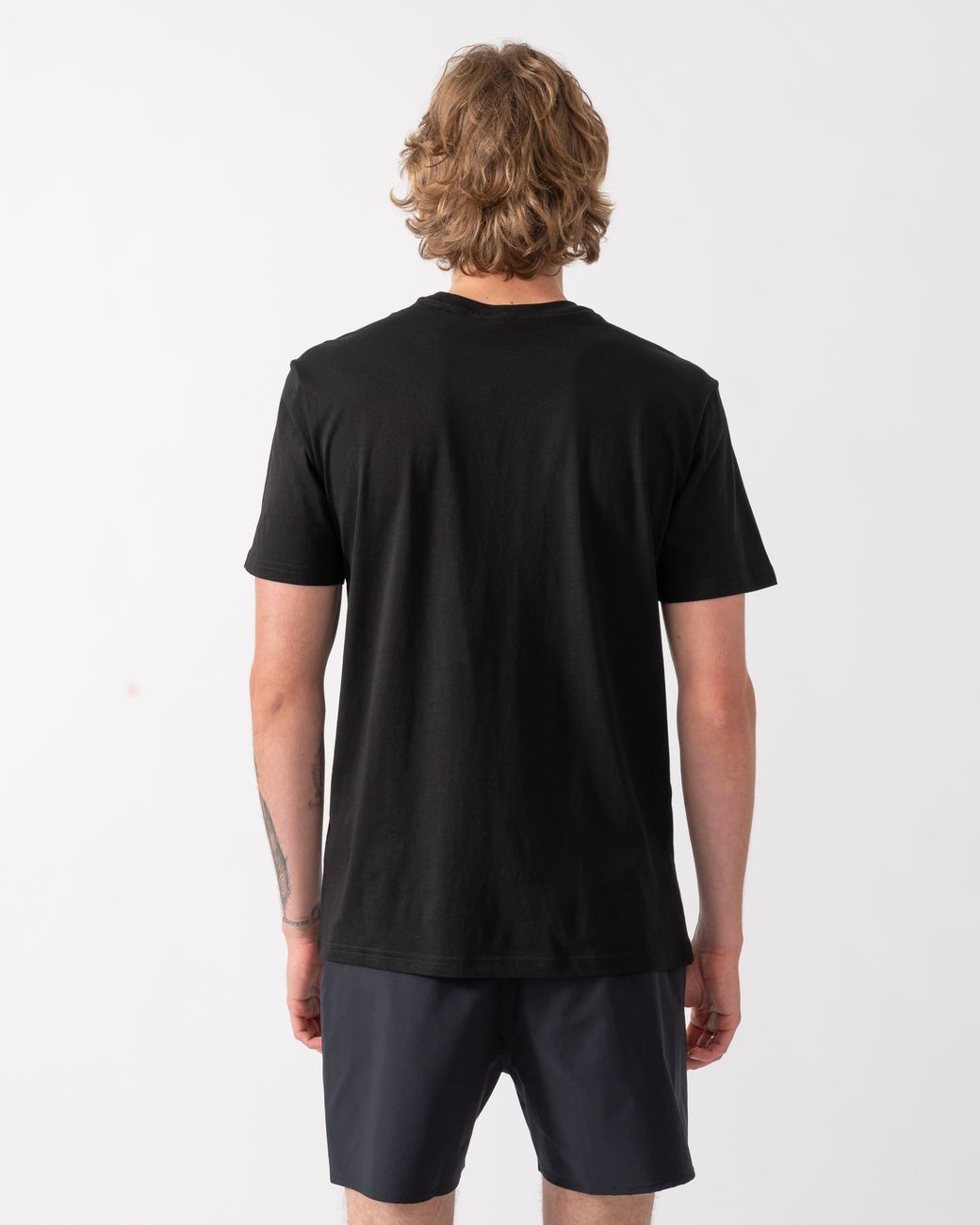 Emporio Armani Black Beach T-Shirt With Eagle Logo for men
