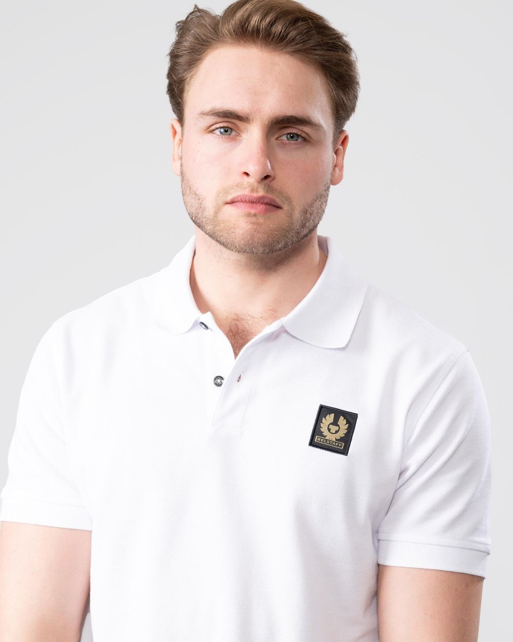 Belstaff White Short Sleeved Polo for men
