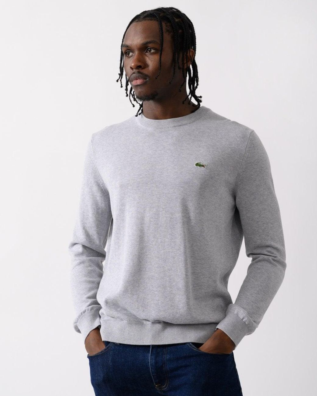Lacoste Multicolor Lactose Zippered Stand-up Collar Cotton Sweatshirt for men