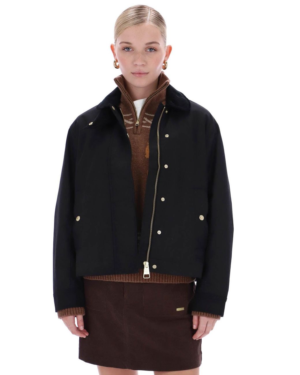 Hunter Black Leith Waxed Jacket