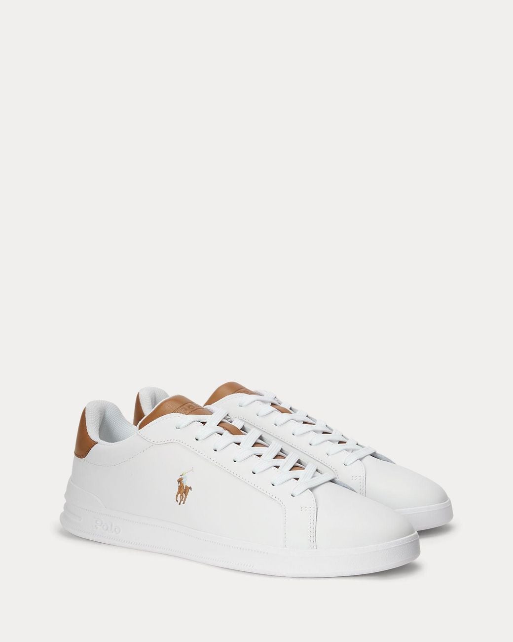 Ralph Lauren White Heritage Court Ii Leather Sneaker for men