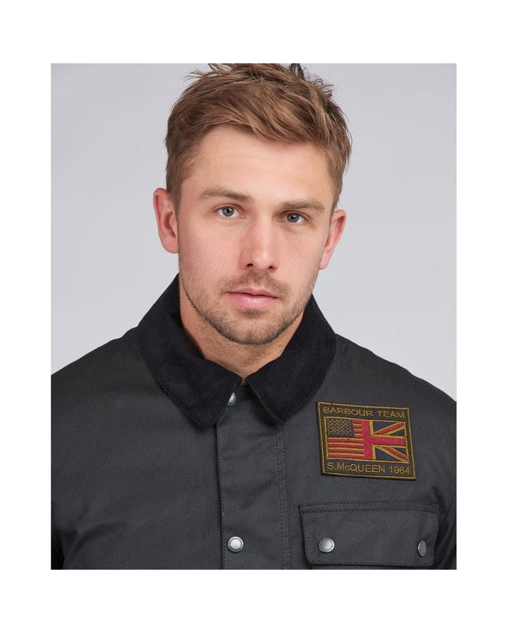 Barbour Gray Workers Wax Jacket , Size: M for men