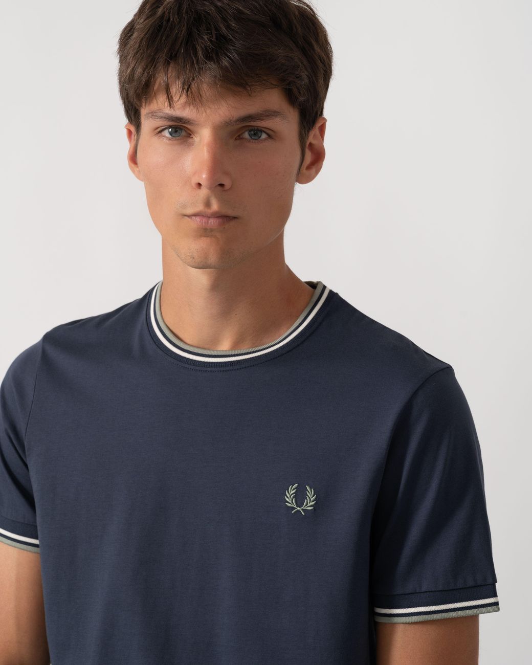 Fred Perry Blue Twin Tipped T-Shirt for men