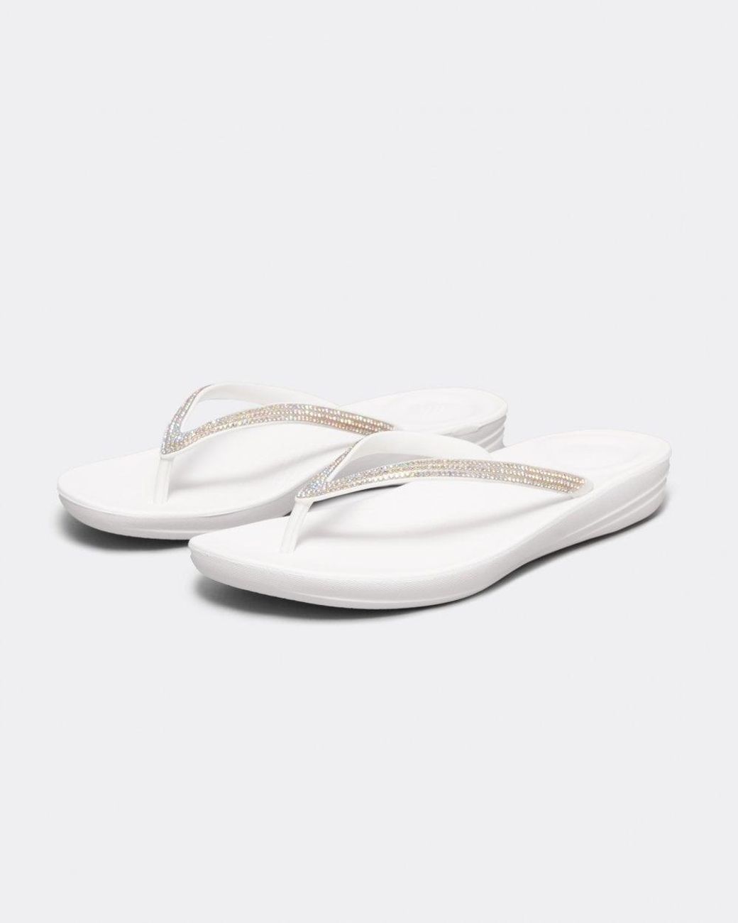 Fitflop White Iqushion Sparkle Flip-Flop