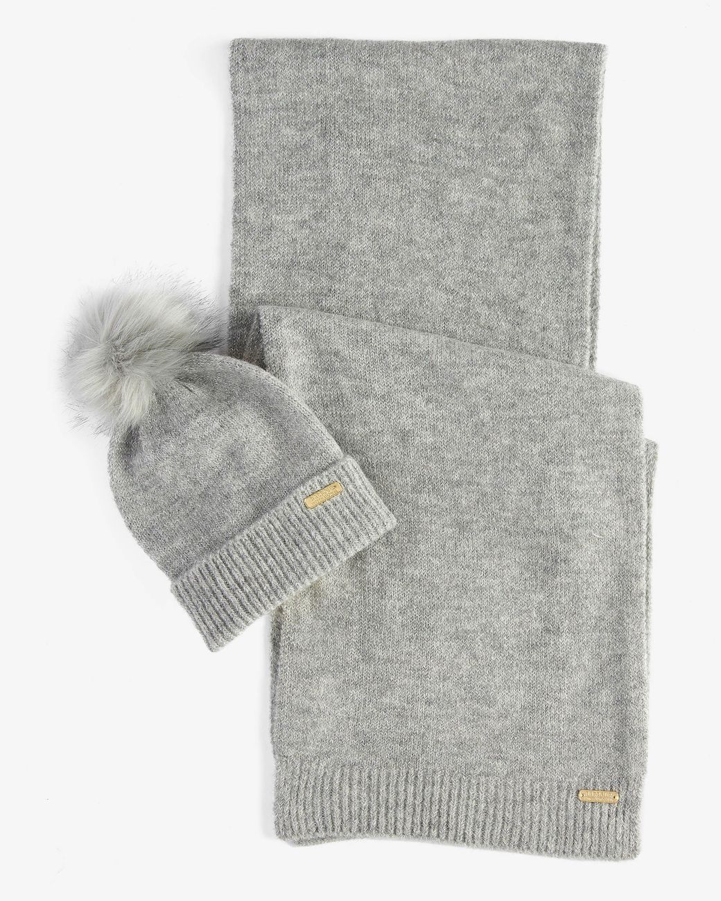 Barbour Gray Sparkle Beanie/Scarf