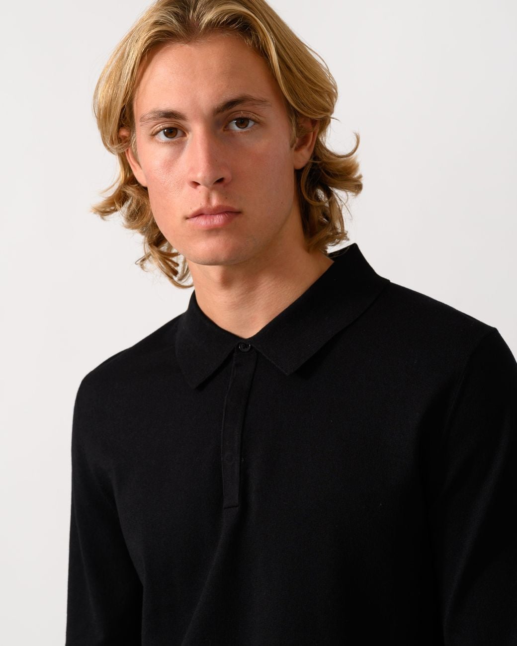 HUGO Black San Pippo Slim-Fit Knit Polo With Rear Logo for men
