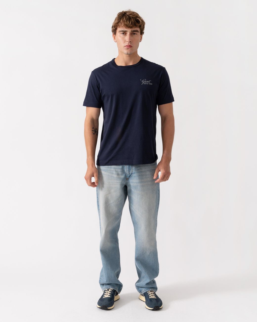 Gant Blue Short Sleeve Small Graphic Logo T-Shirt for men