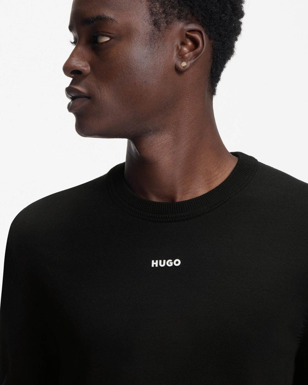 HUGO Black San Cassius-C2 Crew Neck Jumper for men