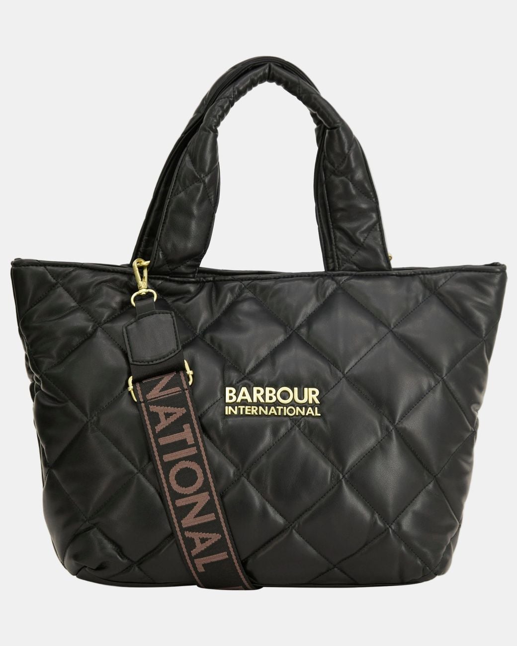 Barbour Black Battersea Soft Quilt Tote Bag