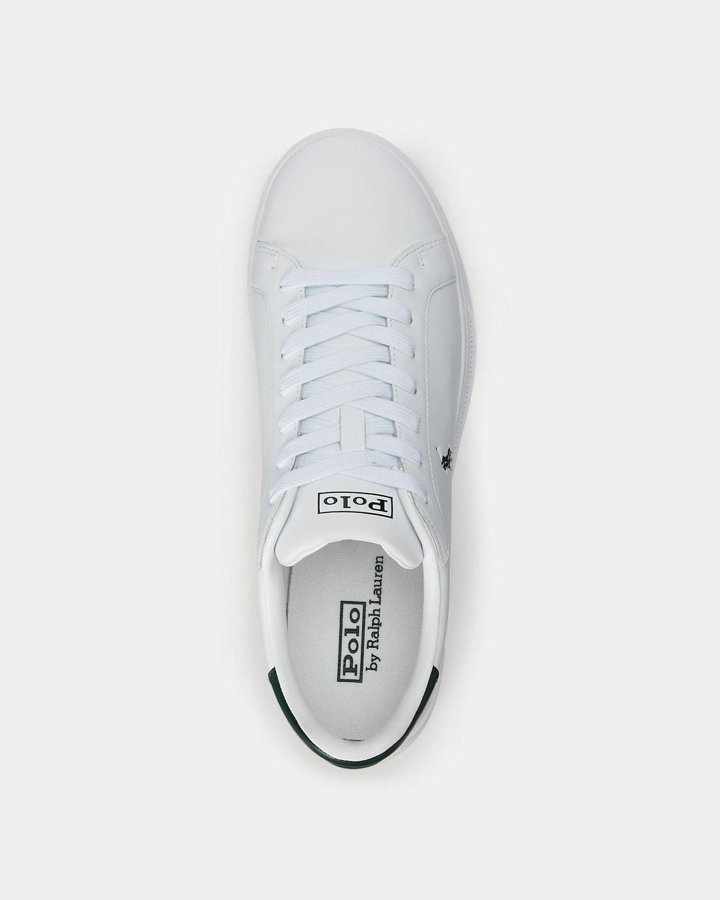 Ralph Lauren White Heritage Court Ii Nappa Leather Sneaker for men