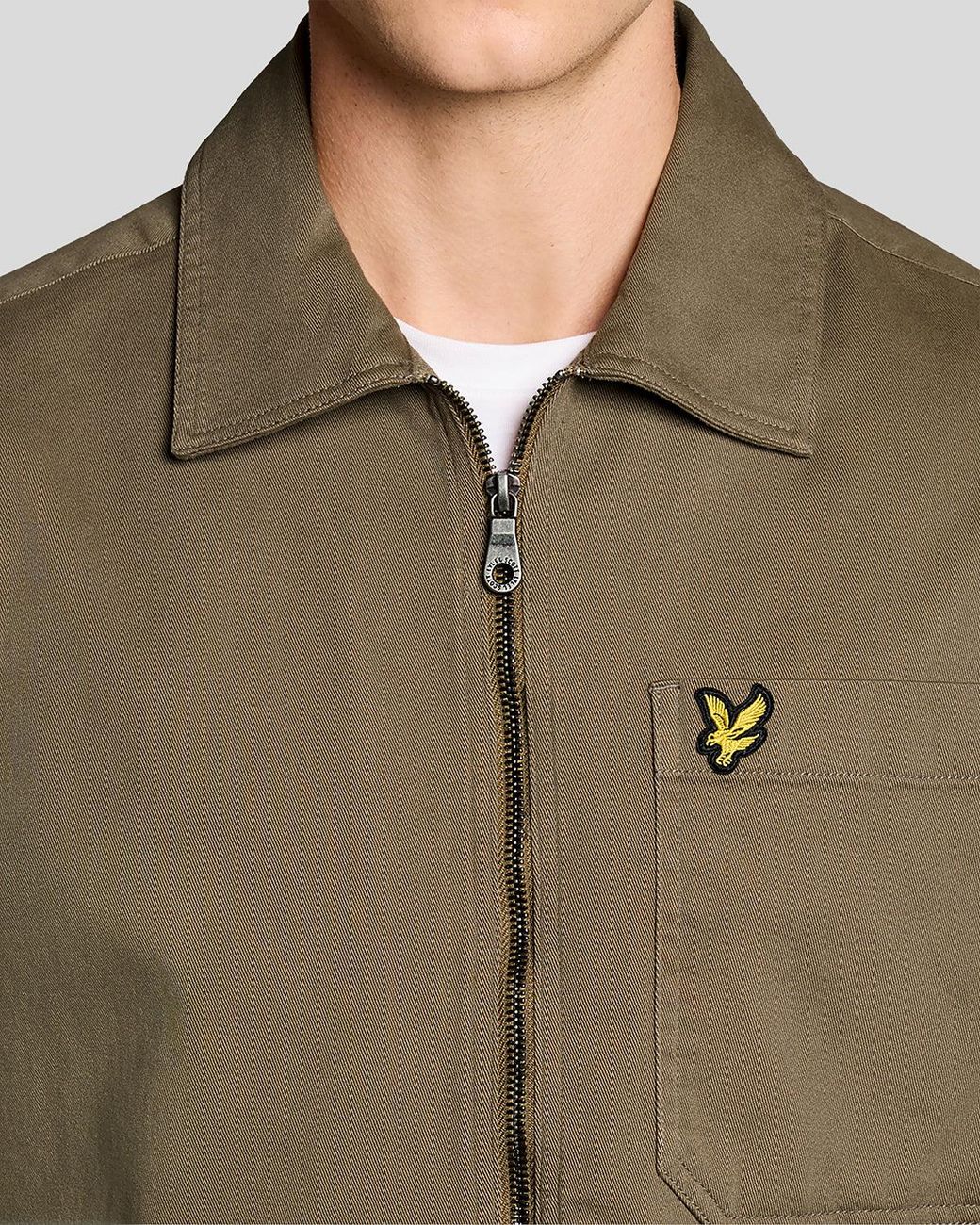 Lyle & Scott Natural Enzyme Wash Zip Overshirt for men