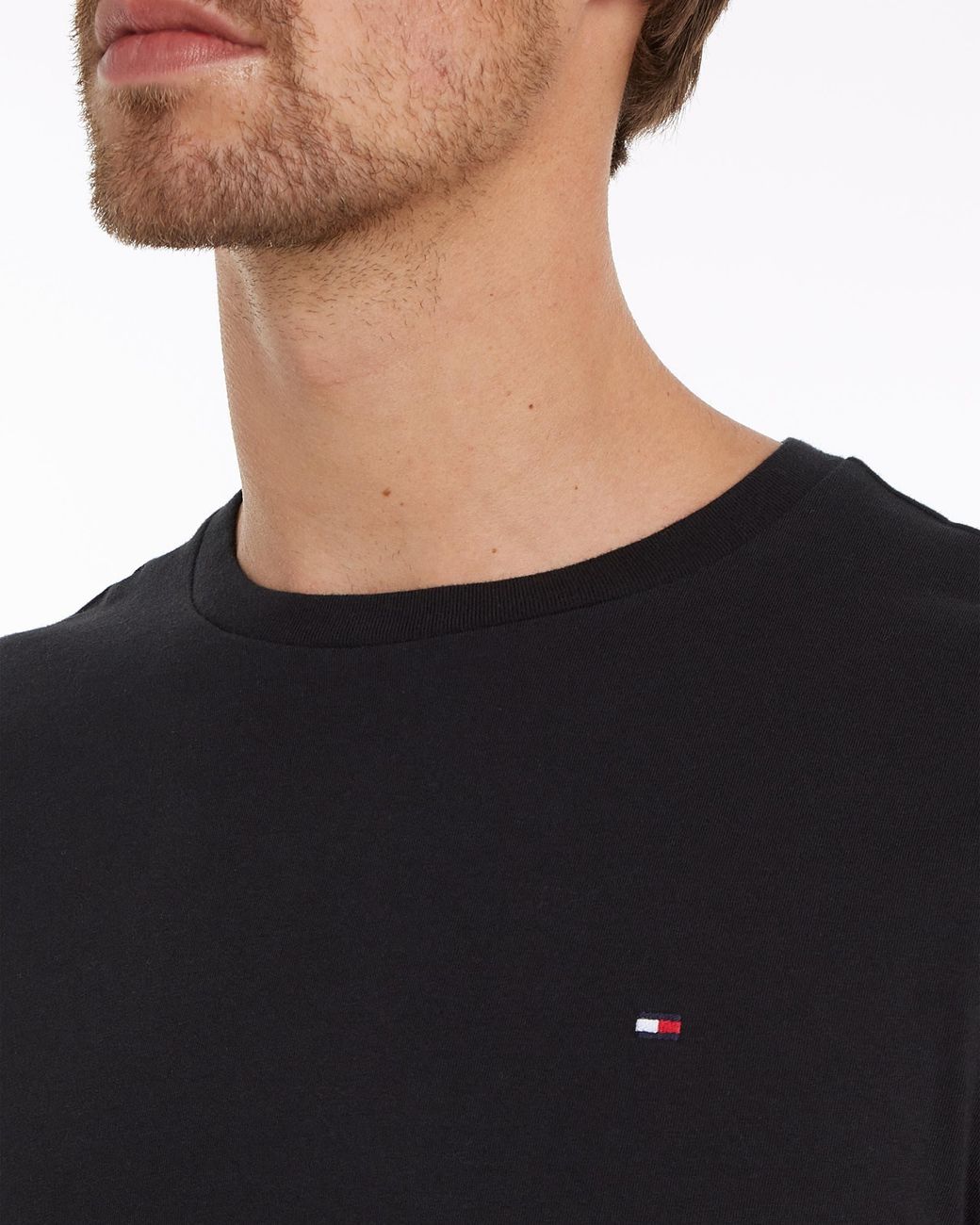 Tommy Hilfiger Black Essential Solid T-Shirt for men