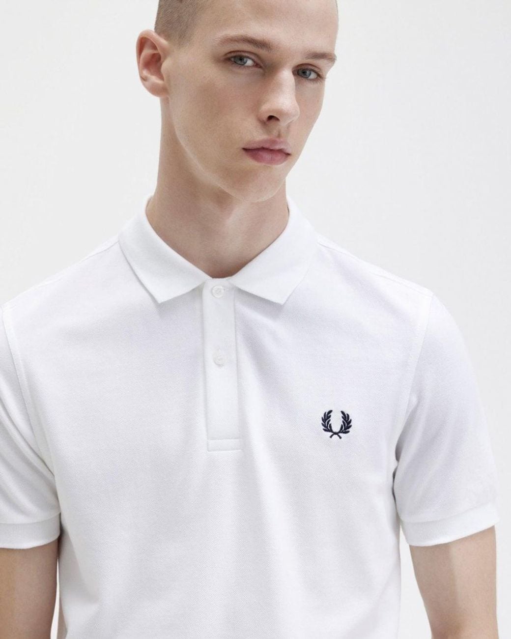 Fred Perry White Plain Signature Polo Shirt for men