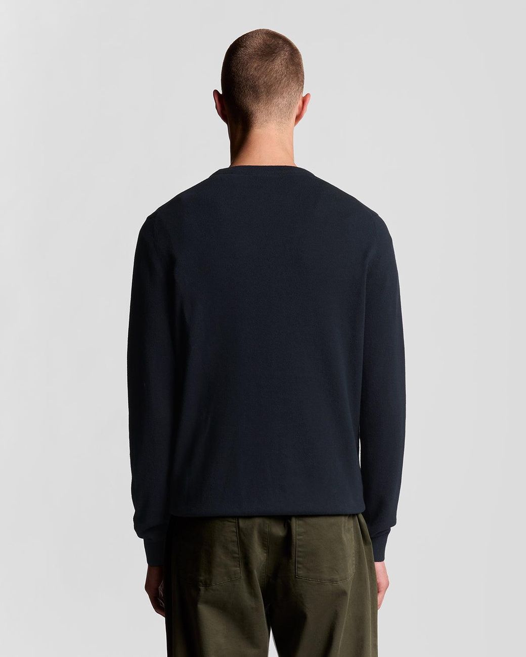 Lyle & Scott Blue Cotton Crew Neck Jumper for men