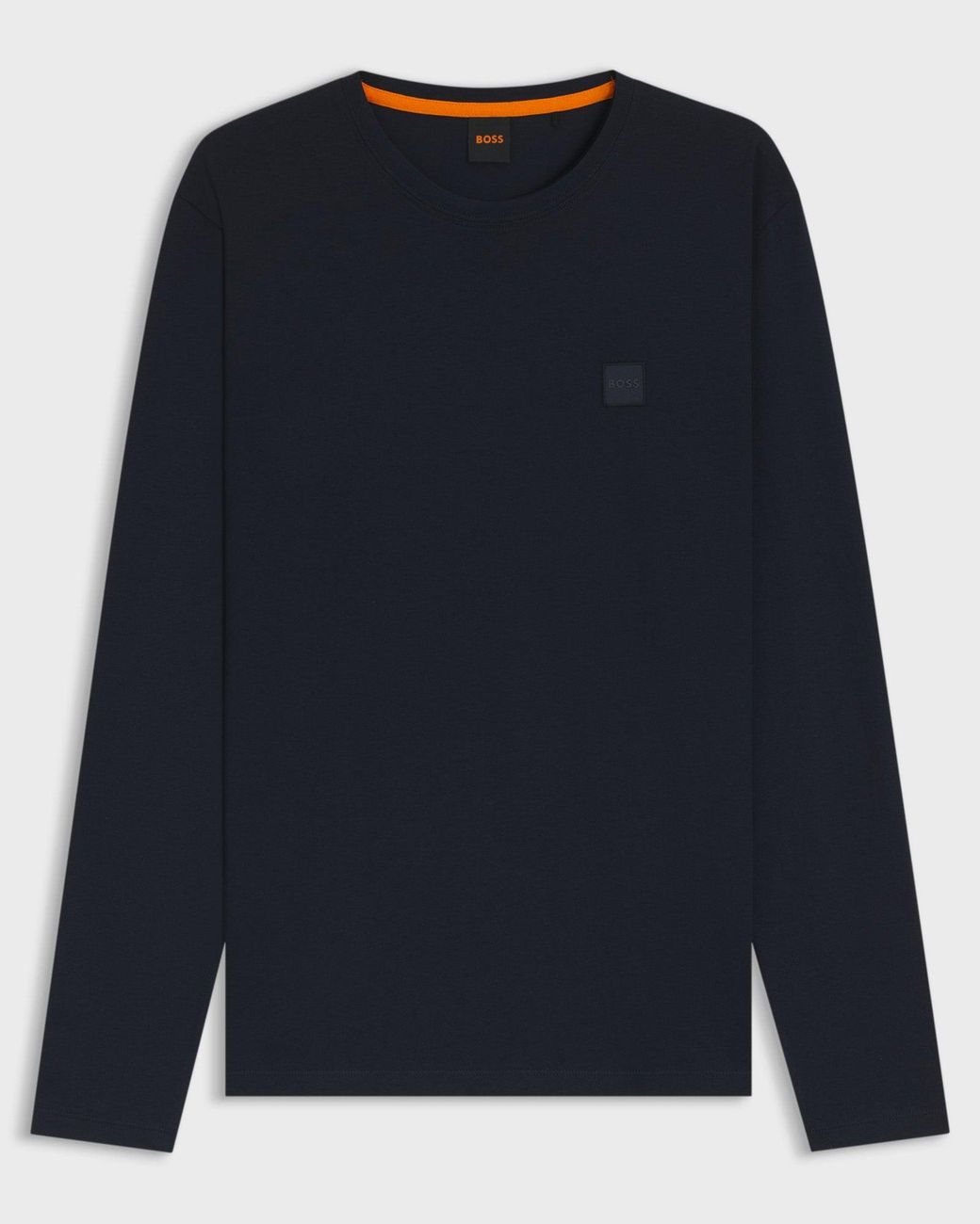 Boss Blue Tacks Long Sleeve T-Shirt With Logo Patch for men