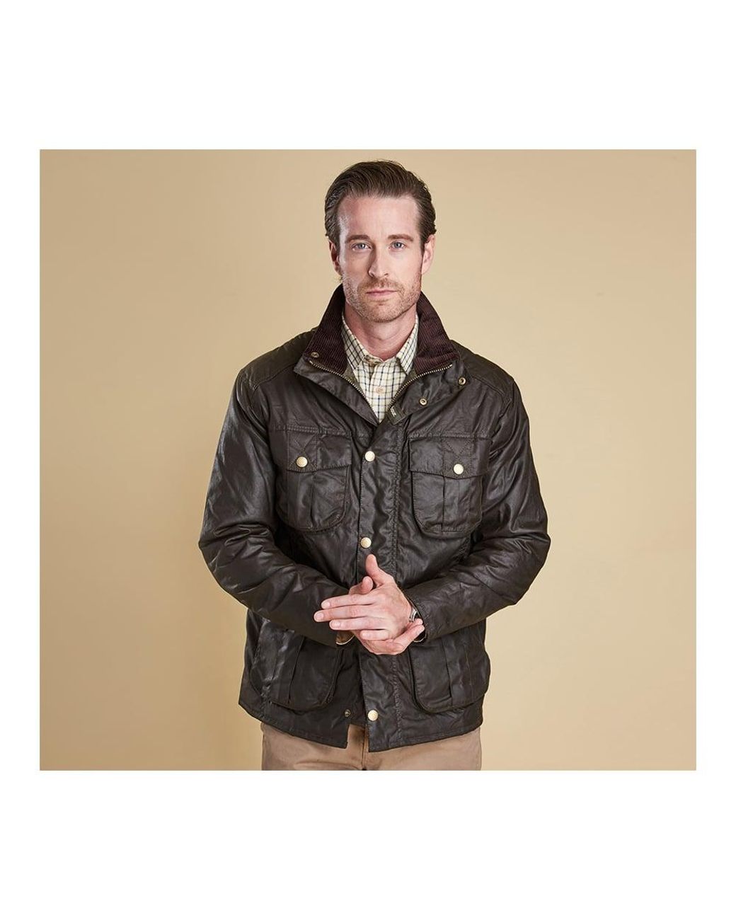Barbour Cotton Winter Mens Utility Wax Jacket in Olive (Green) for Men |  Lyst