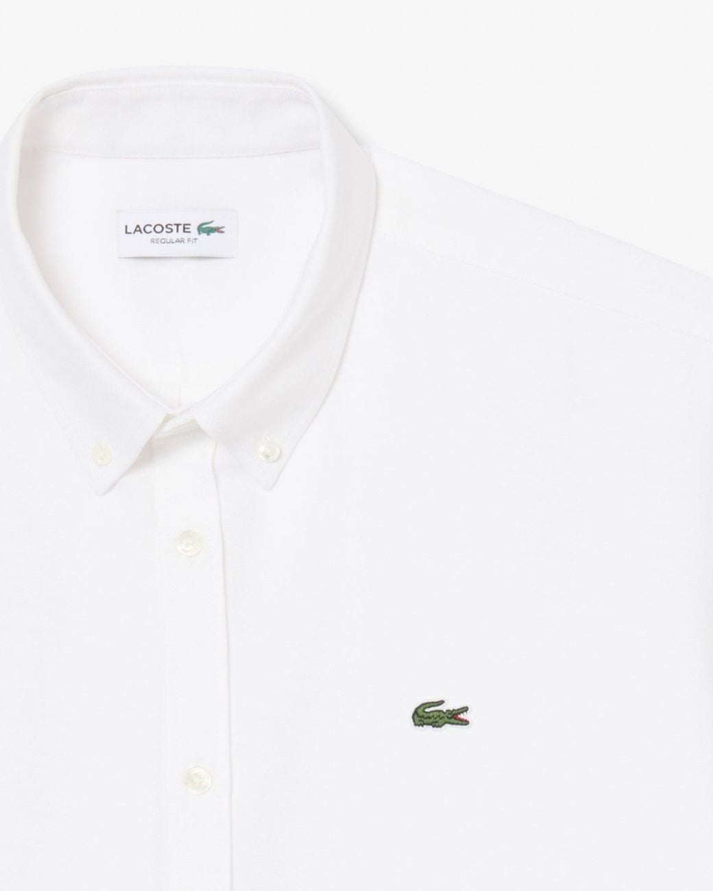 Lacoste White Regular Fit Oxford Shirt for men