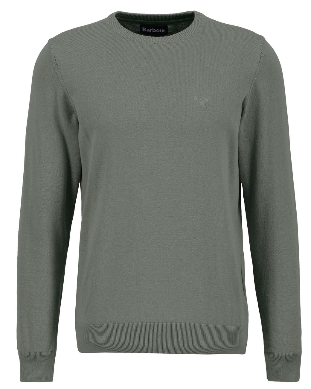 Barbour Gray Pima Cotton Crew Sweatshirt for men