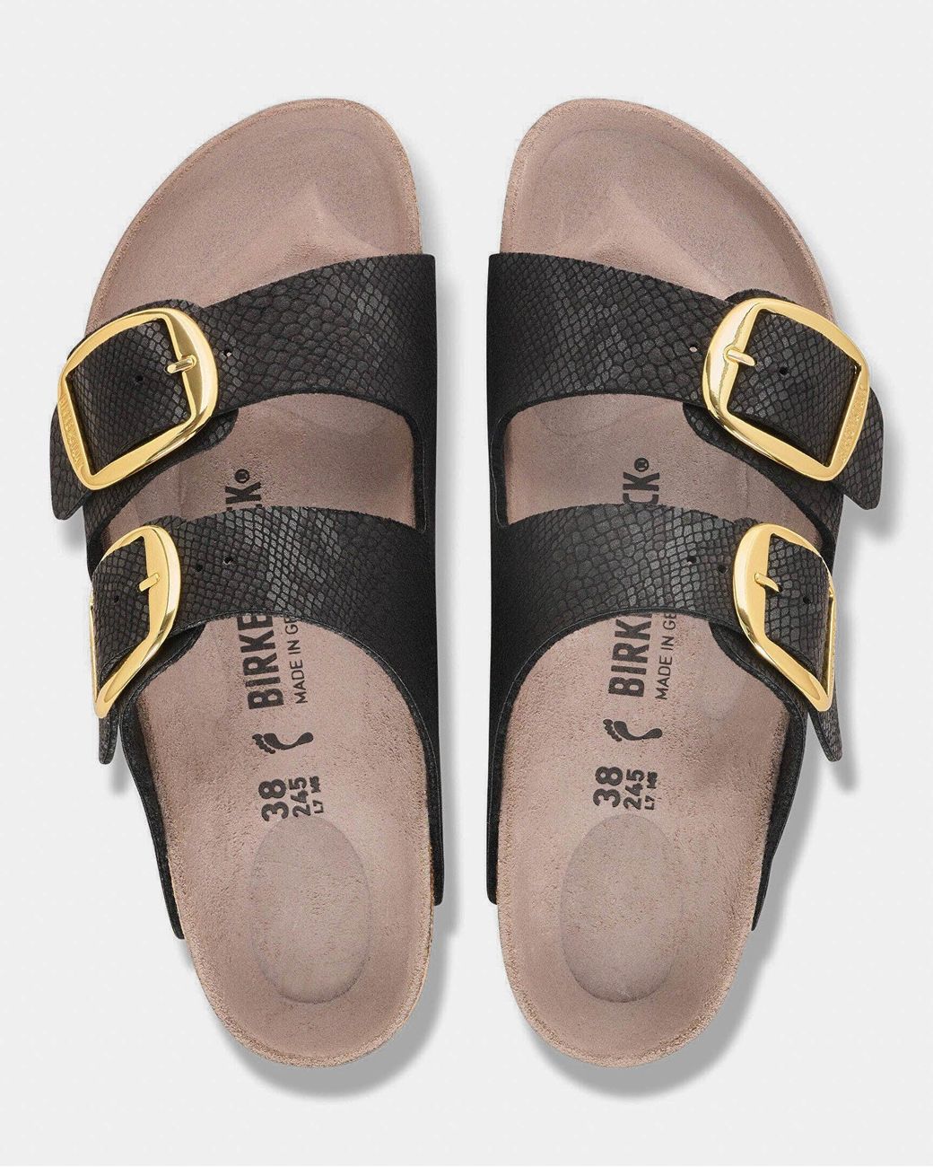 Birkenstock Black Arizona Big Buckle Synthetics Sandals