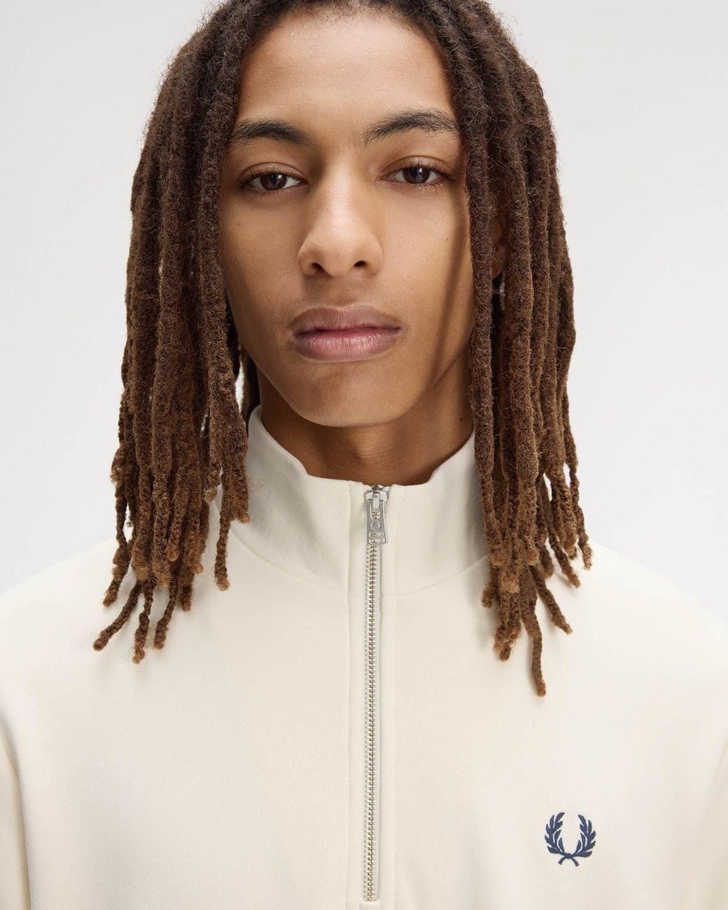 Fred Perry Natural Half Zip Sweatshirt for men