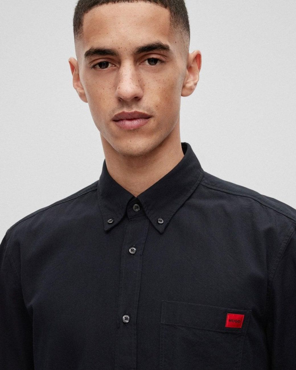 HUGO Blue Evito Slim Fit Long Sleeved Shirt for men