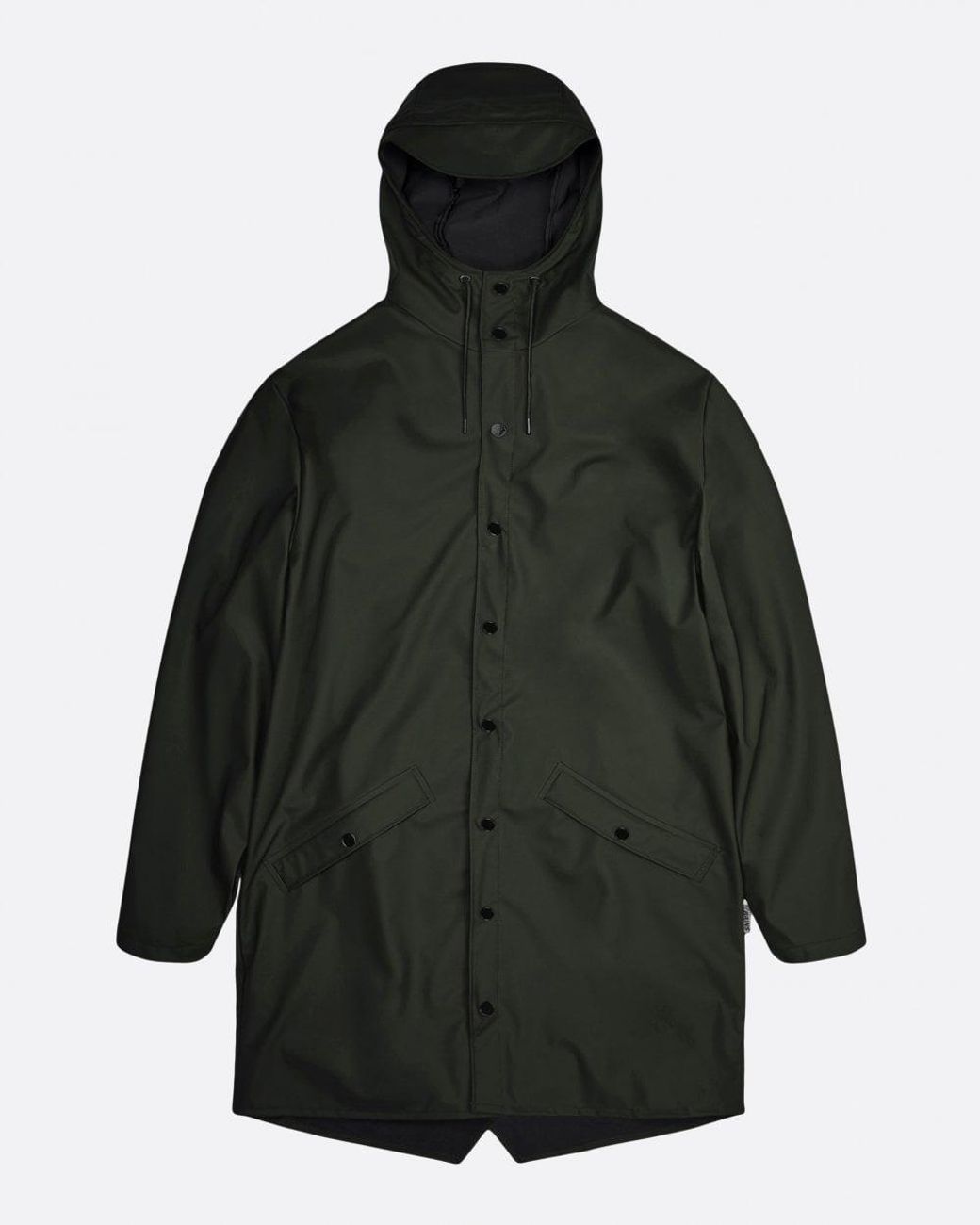 Rains Green Long Unisex Jacket