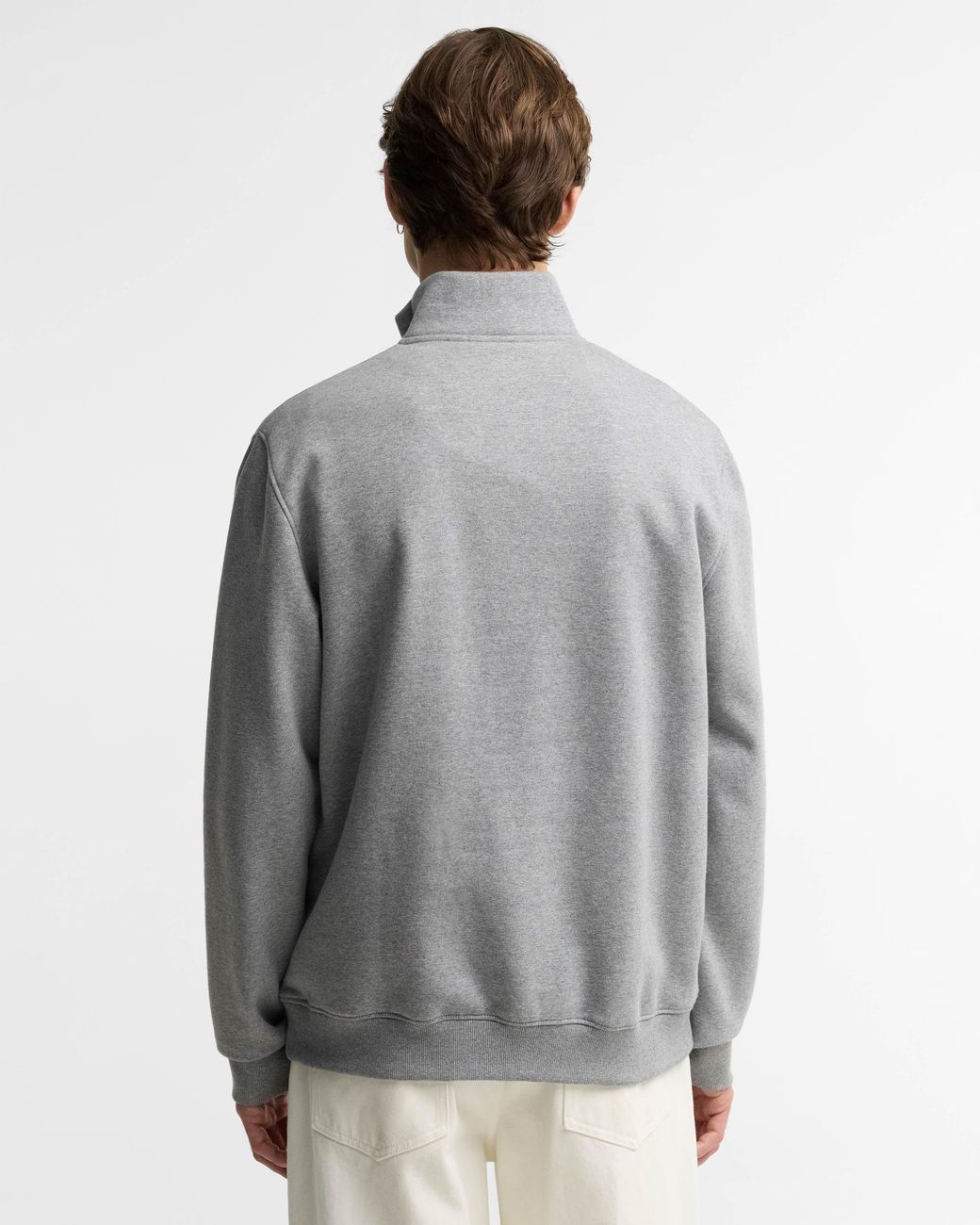 Barbour Gray Essential Half Zip Sweatshirt for men