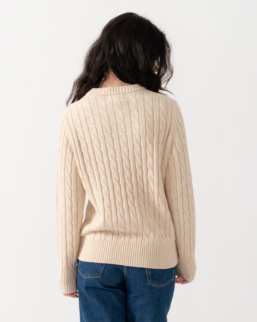 Joules Natural Classic Cable Knit Jumper