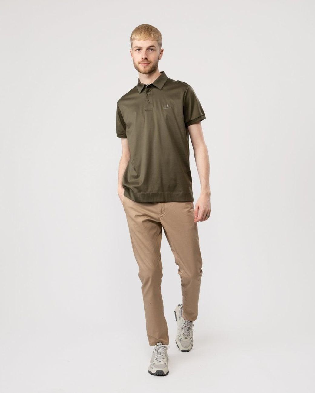 Gant Green Mercerized Jersey Short Sleeve Rugger Size: L for men