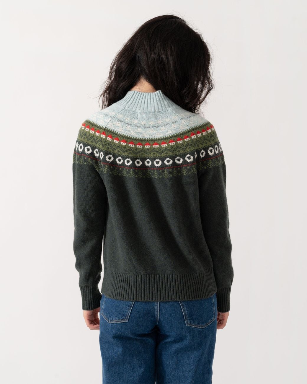 Joules Green Landscape Fairisle Jumper