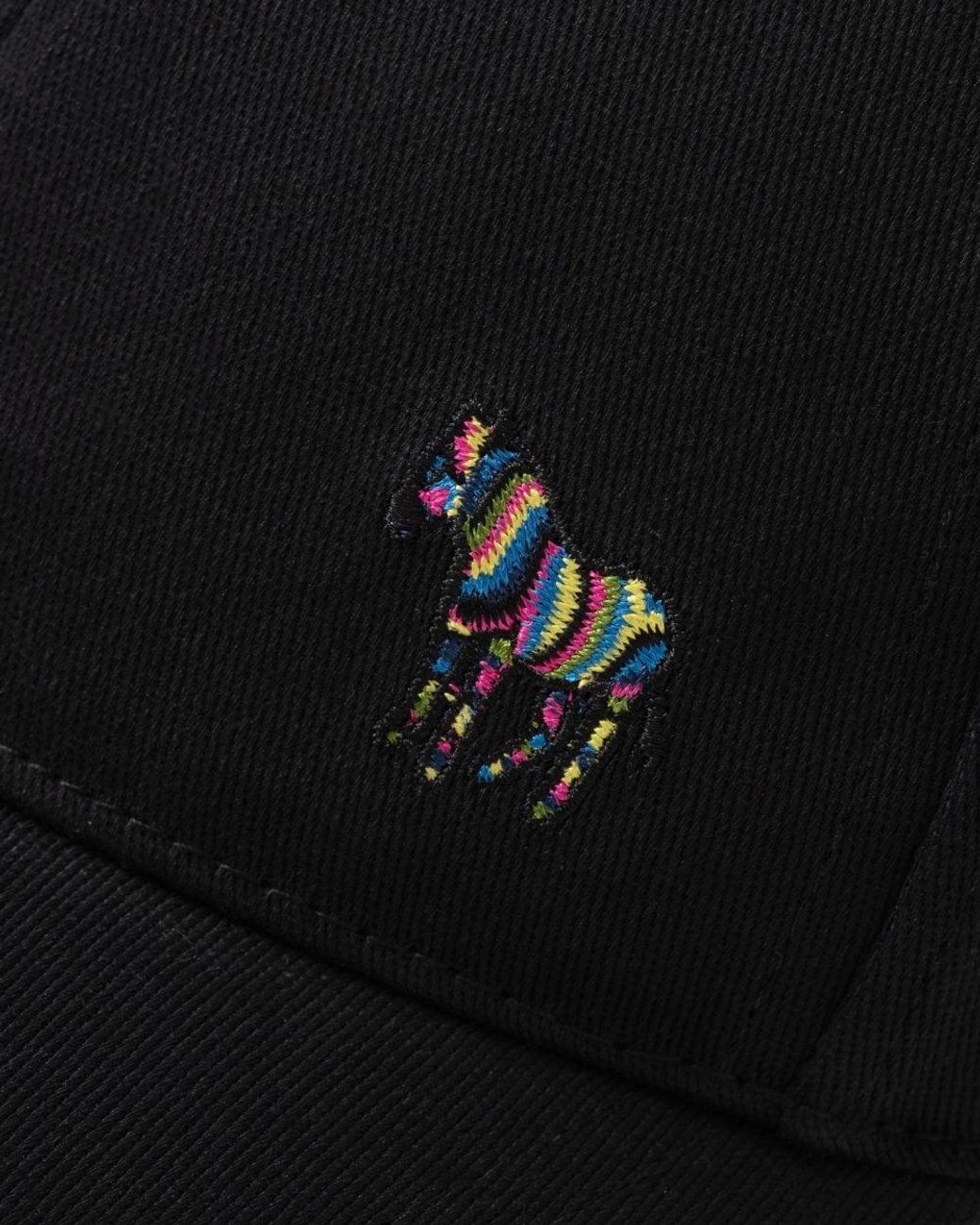 Paul Smith Black Zebra Baseball Cap for men