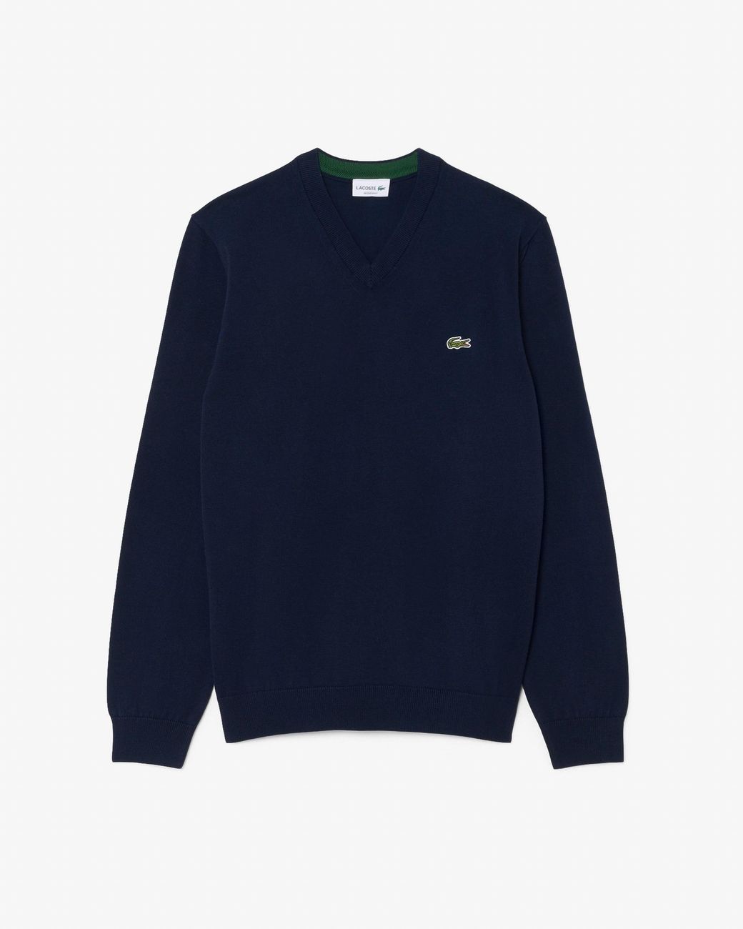 Lacoste Blue Monochrome Jersey V Neck Sweater for men