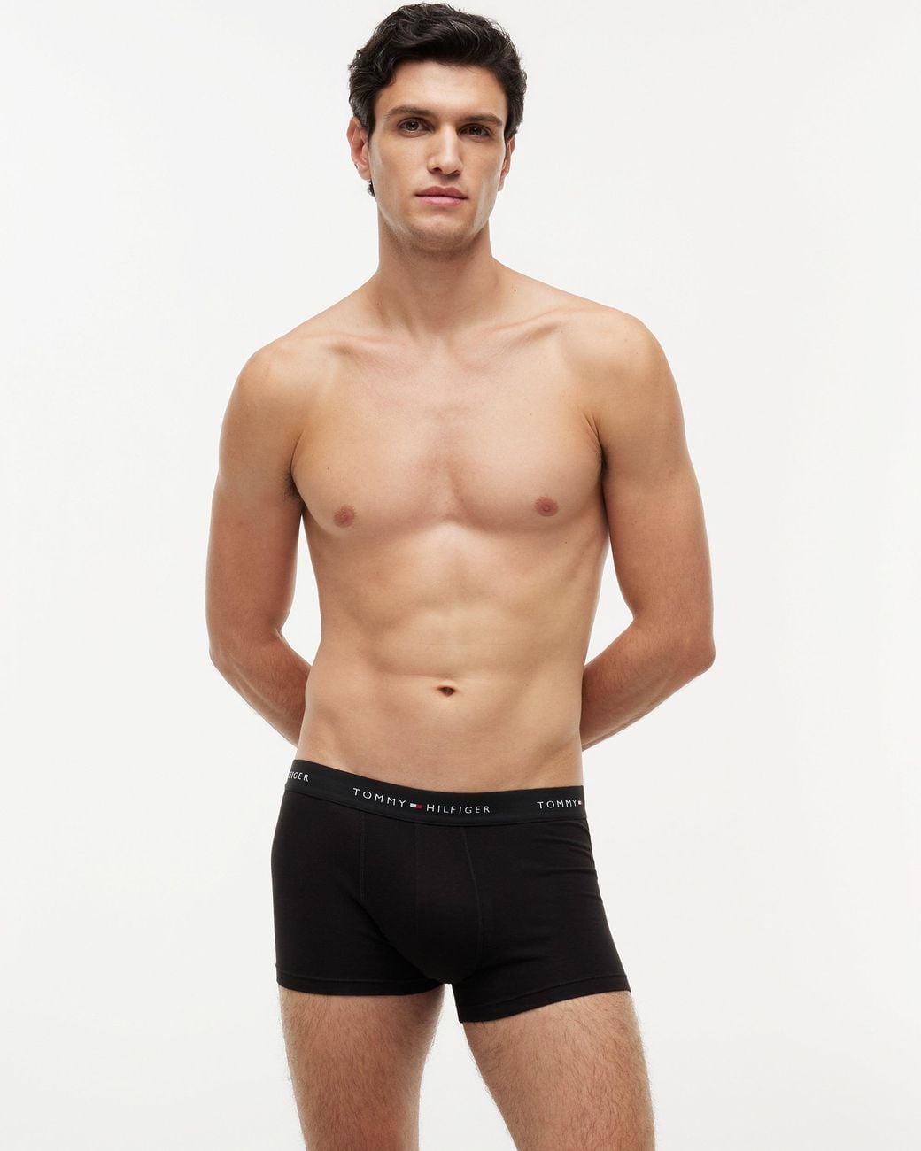 Tommy Hilfiger Black 3-Pack Logo Waistband Trunks for men